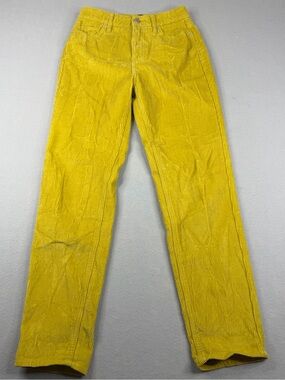 BDG Urban Outfitters Corduroy Mom Pants Womens 26 Mustard Yellow High Rise Y2K